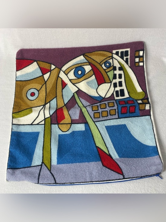 Other - Portrait Picasso Inspired Decorative Cushion Pillow Cover Embroidered